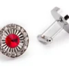 Ruby Crystal Men's Cuff Links Accessory Box