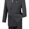 Ramses Collection - Double Breasted Suit 2 Piece Regular Fit In Dark Heather Gray