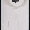 Basic Banded Collar Dress Shirt In Ivory