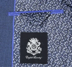 English Laundry Blue Checked Slim Fit Suit Wool Blend -Gentri Store EL52 50 095 6