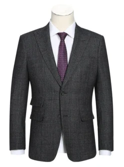 English Laundry Charcoal Checked Slim Fit Suit 100% Wool -Gentri Store EL52 50 410 1