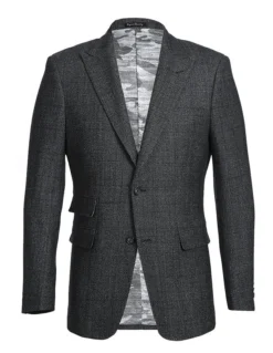 English Laundry Charcoal Checked Slim Fit Suit 100% Wool