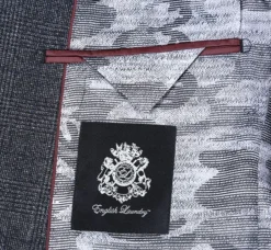 English Laundry Charcoal Checked Slim Fit Suit 100% Wool -Gentri Store EL52 50 410 6