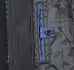 English Laundry Black Slim Fit Wool Blend Short Coat With Detachable Full Zipper -Gentri Store EL84 01 001 4