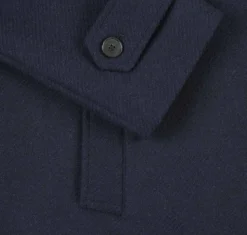 English Laundry Navy Slim Fit Wool Blend Long Overcoat -Gentri Store EL84 10 410 2