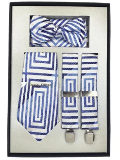 Royal Blue Men's Accessory Collection Box 4 Piece Set