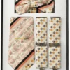 Brown Polka Dot Men's Accessory Collection Box 4 Piece Set