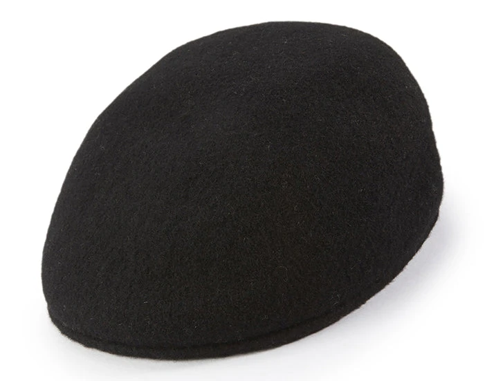 Wool Felt Ivy Cap In Black 1 Wool Felt Ivy Cap In Black