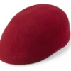 Wool Felt Ivy Cap In Burgundy