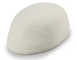 Wool Felt Ivy Cap In White