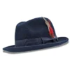 Navy 2 ¼" Brim Beaver Look Felt Hat