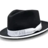 (M) Black 2 ½" Wide Brim Wool Felt Hat
