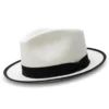 (M)White 2 ½" Wide Brim Wool Felt Hat