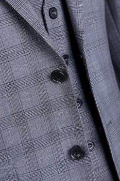 San Gemini Collection - 3 Piece Suit 2 Buttons Gray Glen Plaid Regular Fit -Gentri Store IMG 8210 3