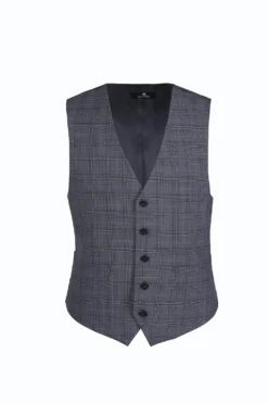 San Gemini Collection - 3 Piece Suit 2 Buttons Gray Glen Plaid Regular Fit -Gentri Store IMG 8224 2