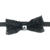 Black Sparkling Crystal Adjustable Men's Bowtie Accessory Box