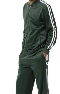 Men's Casual Jogging Set 2 Piece In Hunter Green