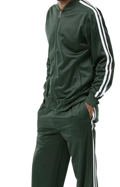 Men's Casual Jogging Set 2 Piece In Hunter Green 1 Men's Casual Jogging Set 2 Piece In Hunter Green