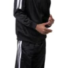 Men's Track Suit With Detachable Hood In Black