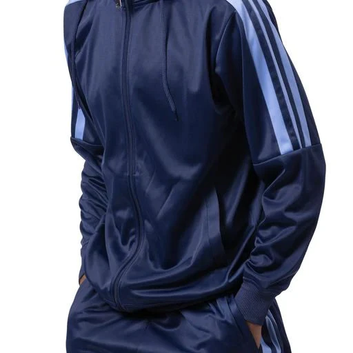 Men's Track Suit With Detachable Hood In Navy 2 Men's Track Suit With Detachable Hood In Navy - Image 2