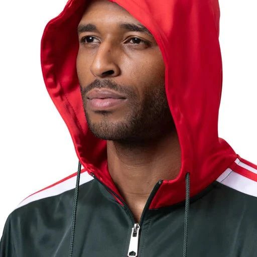 Men's Track Suit With Hood In Hunter Green 3 Men's Track Suit With Hood In Hunter Green - Image 3