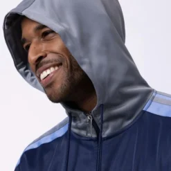Men's Track Suit With Hood In Navy -Gentri Store JS30 NAVY HOOD