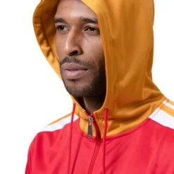 Men's Track Suit With Hood In Red 5 Men's Track Suit With Hood In Red -Gentri Store JS30 REDHOOD