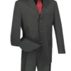 Regular Fit 2 Piece Suit 3 Button In Dark Gray
