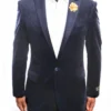 Empire Collection - Navy Velvet Stripe Sports Coat Modern Fit