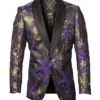 Empire Collection - Purple Floral Pattern Sports Coat Slim Fit