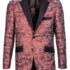 Empire Collection - Slim Fit Formal Dinner Show Blazer In Red