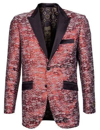Empire Collection - Slim Fit Formal Dinner Show Blazer In Red 1 Empire Collection - Slim Fit Formal Dinner Show Blazer In Red