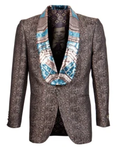 Empire Collection - Brown Slim Fit Satin Shawl Lapel Sports Coat Limited Edition