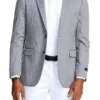 Slim Fit Windowpane Blazer 2 Button In Gray