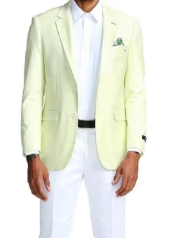 Slim Fit Blazer 2 Button In Solid Mint