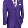 Catania Collection - Modern Fit Windowpane Suit 2 Piece In Purple