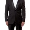 Black Slim Fit Tuxedo With Satin Shawl Lapel 1 Button