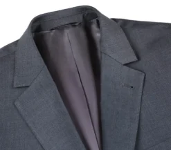 Half Canvas Wool Dress Suit Modern Fit 2 Piece In Gray -Gentri Store RHC100 4 6