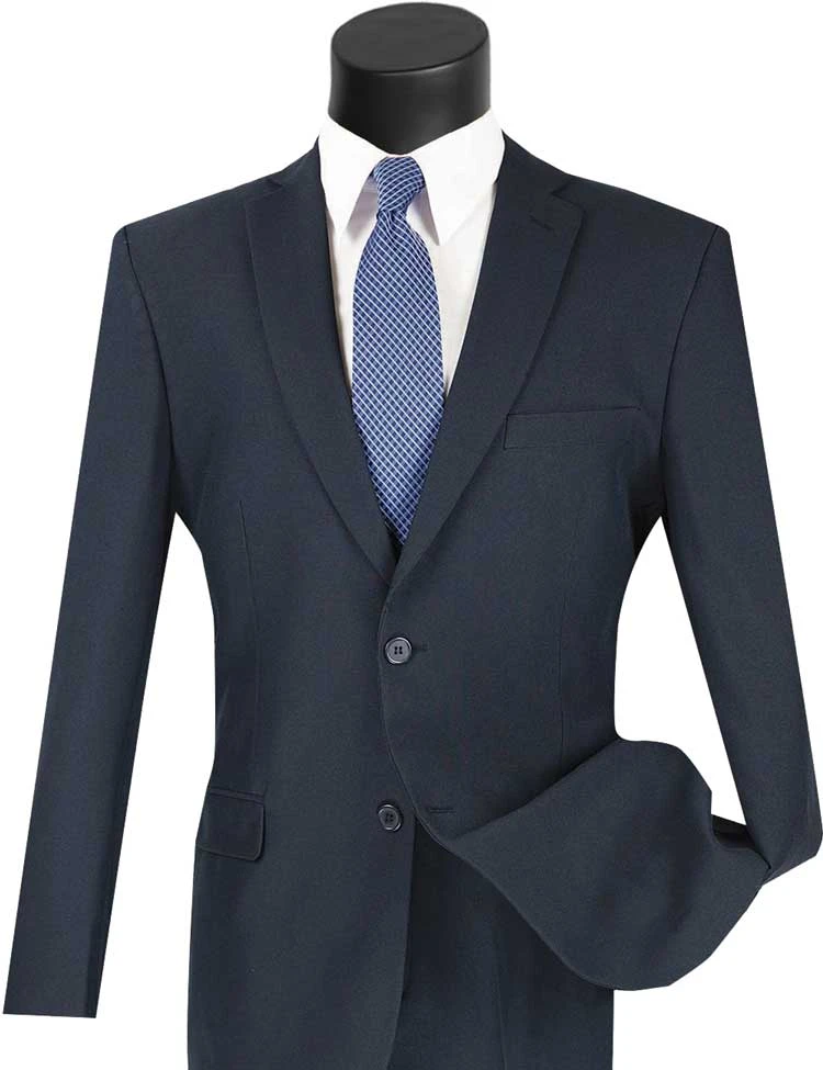(42R Blazer) Navy Slim Fit Men's Blazer 2 Button 1 (42R Blazer) Navy Slim Fit Men's Blazer 2 Button
