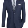 Slim Fit 2 Piece Suit Navy Glen Plaid Pattern Matching Pants