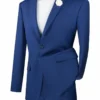 Slim Fit Men's Suit 2 Piece 2 Button In Twilight Blue