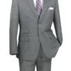 Catania Collection - Modern Fit Windowpane Suit 2 Piece In Gray