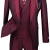 Ruby Slim Fit 3 Piece Suit 1 Button With Double Breasted Vest