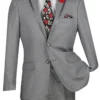 Leonardo Collection - Slim Fit Tuxedo 2 Button 3 Piece Suit Light Gray