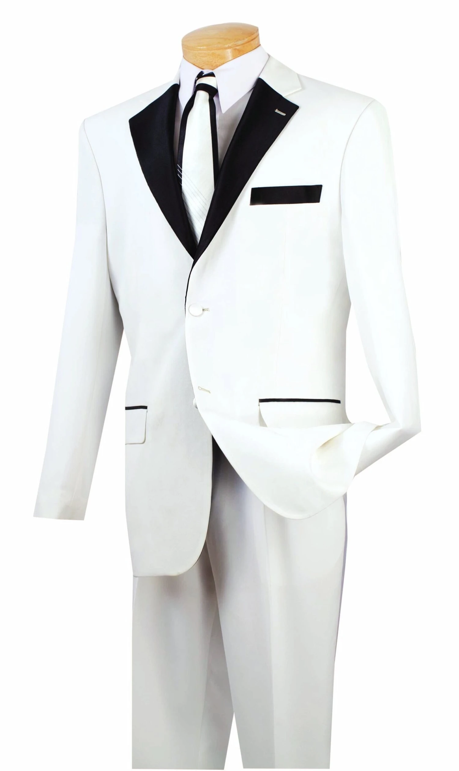 Men's Prom Tuxedo 2 Piece Fancy Lapel In White 2 Button Design 1 Men's Prom Tuxedo 2 Piece Fancy Lapel In White 2 Button Design