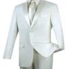Excalibur Collection - Slim Fit Tuxedo 2 Piece 2 Buttons Design In Ivory