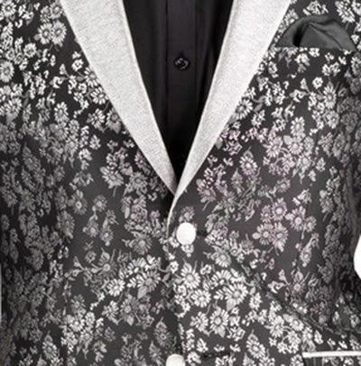 Black Sim Fit Tuxedo 2 Pieces With Matching Bow Tie 2 Black Sim Fit Tuxedo 2 Pieces With Matching Bow Tie - Image 2