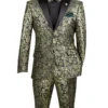 Emerald Green Sim Fit Tuxedo 2 Pieces With Matching Bow Tie