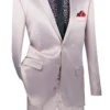 Ultra Slim Fit Shiny Sharkskin 2 Button 2 Piece Suit In Blush