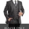(40R Blazer) Steel Modern Fit 2 Button Blazer